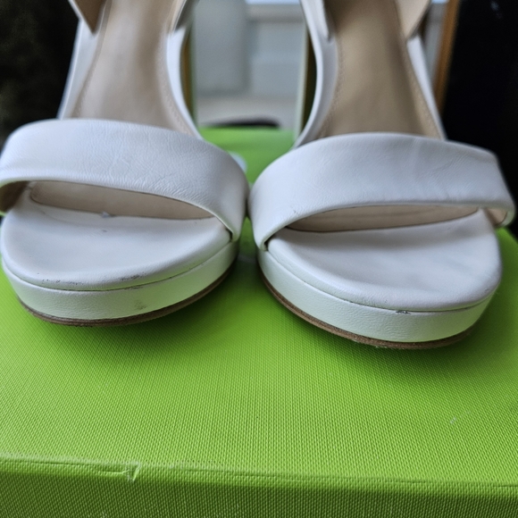 Sam Edelman Jade White Heels Sandals 8.5 platform bridal - Picture 10 of 12